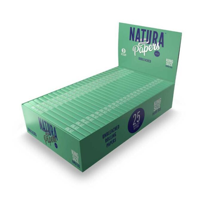 Natura Rolling Papers – King Size – Unbleached Brown – 25 Pack